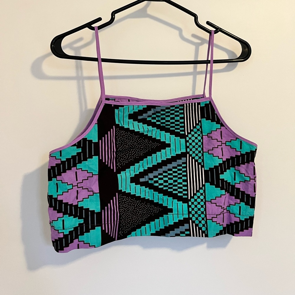 Retro Aztec crop top